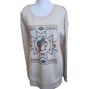 Buc-ee's Aztec Fleece Women's Cream‎ Sweatshirt NWOT